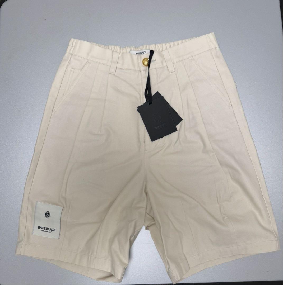 パンツ BAPE BLACK PAISLEY LEATHER TRIMMED