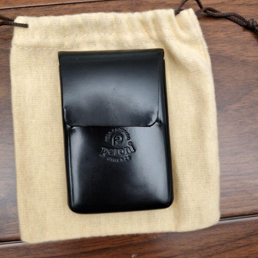 【新品・未使用品】ペローニ 名刺入れ ブラック