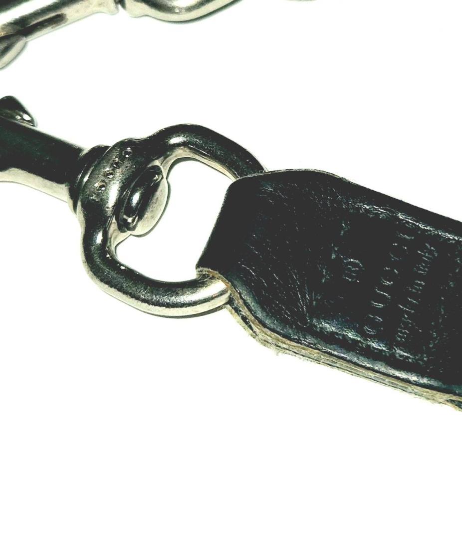 GUCCI 小物 レザー 本革 ブラック 黒 シルバー ウォレットチェーン