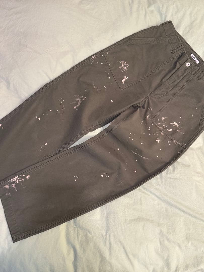 パンツ AURALEE BLEACHED BAKER PANTS OLIVE 25AW