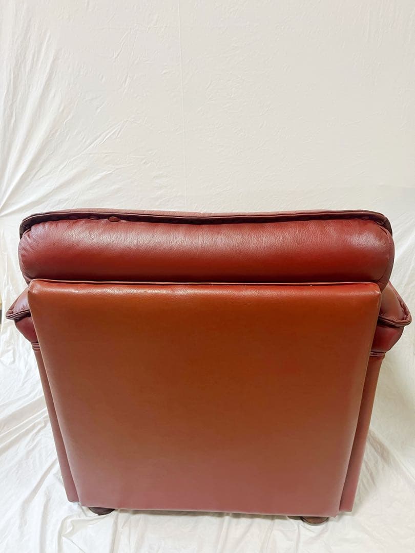 『富士ファニチャー』FUJI FURNITUR ヴィンテージ　レザーソファ　本革