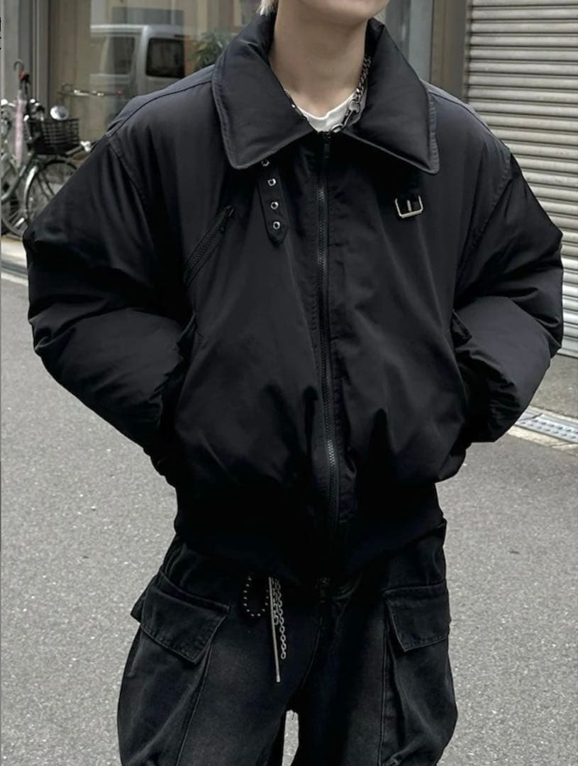 ジャケット・アウター Chikashitsu + stand neck padding jacket