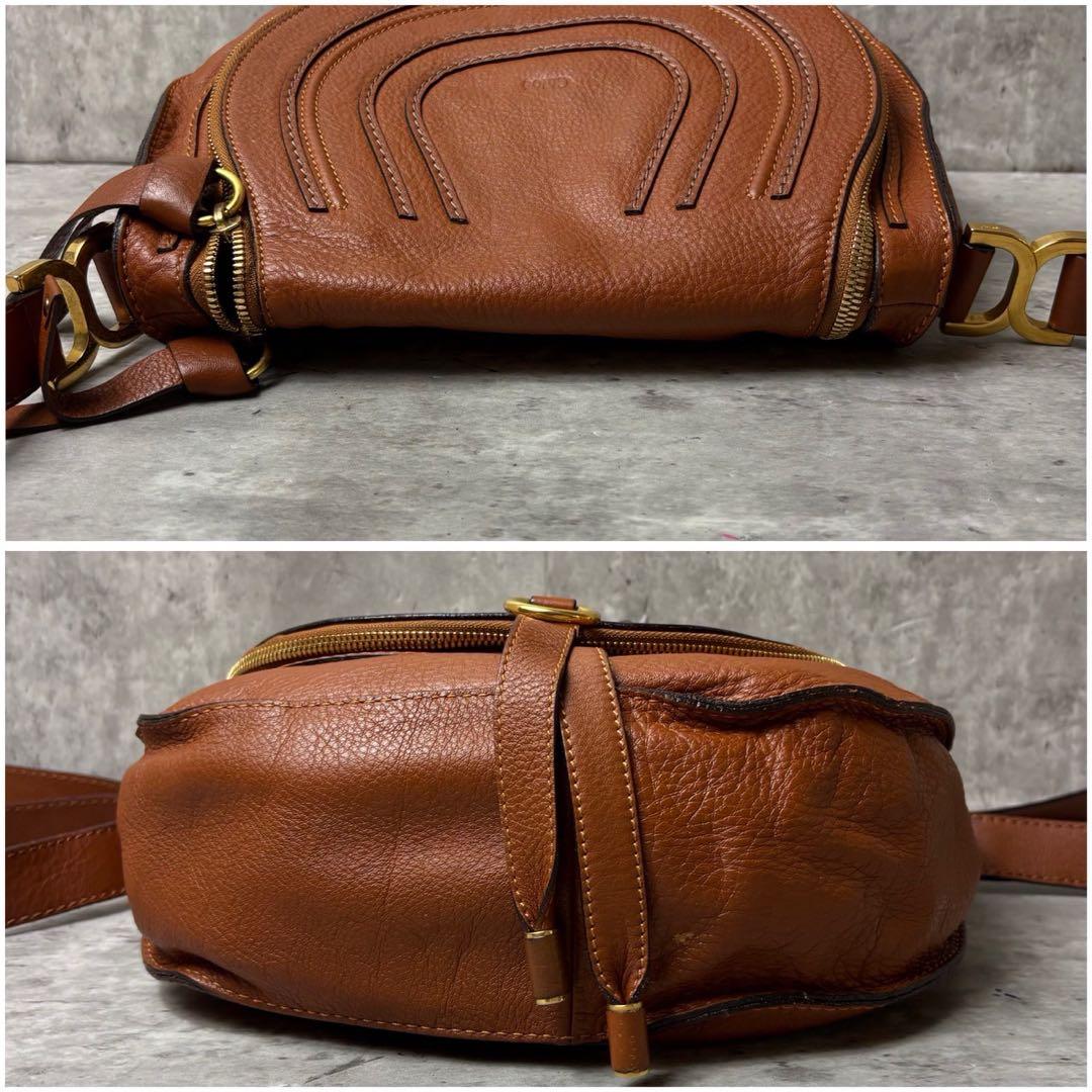 美品✨クロエ マーシー シボ革 レザー ミニショルダーバッグ 斜め掛け