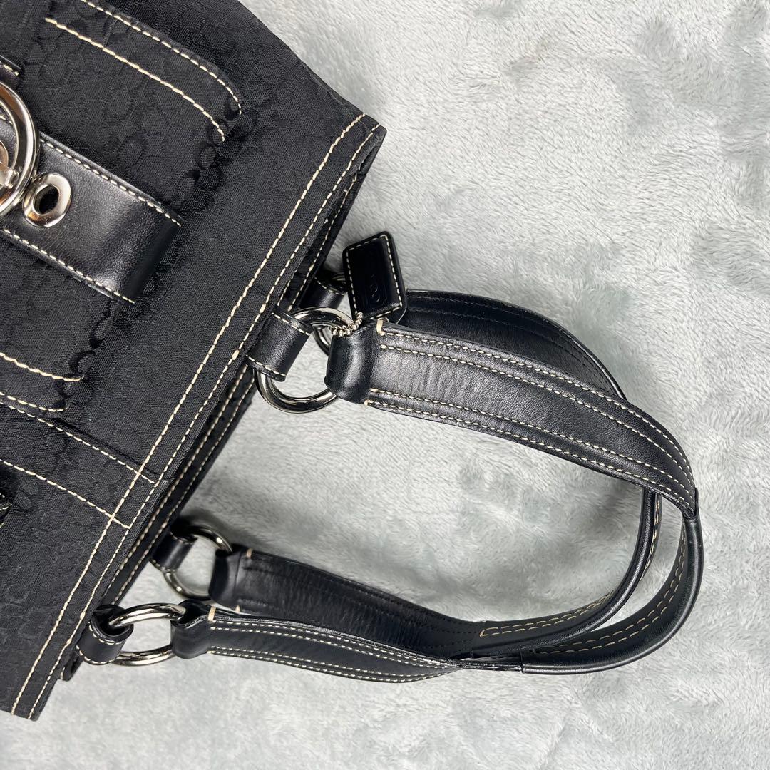 バッグ Coach Signature Soho Hand Bag Black