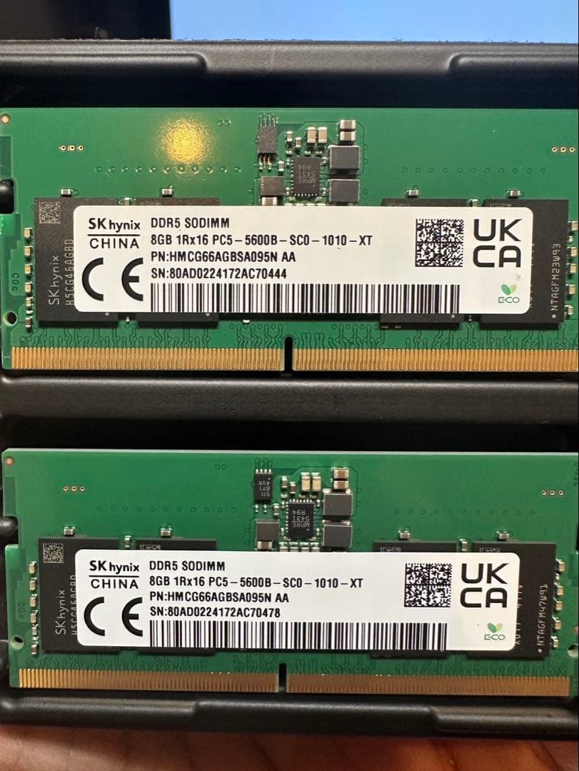 メモリー SK hynix DDR5 SODIMM 8GB x2 PC5-5600B