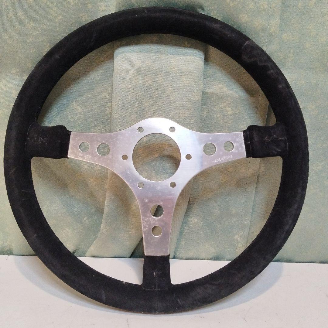 旧車　1部布、木製ハンドル　 直径35cm