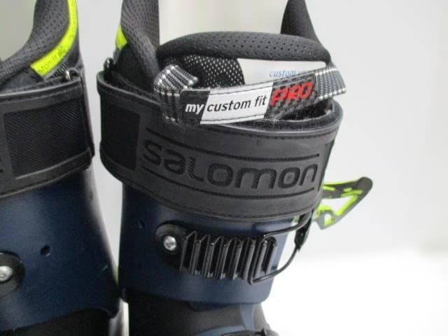 【中古品】Salomon スキーブーツ ネイビー/グリーン　27.5　使用感あり
