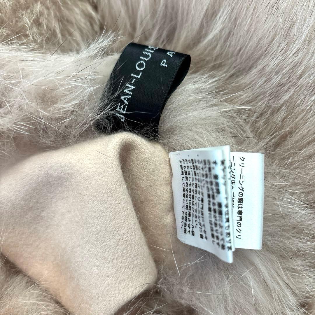 JEAN-LOUIS SCHERRER カシミヤ フォックス ケープ ポンチョ