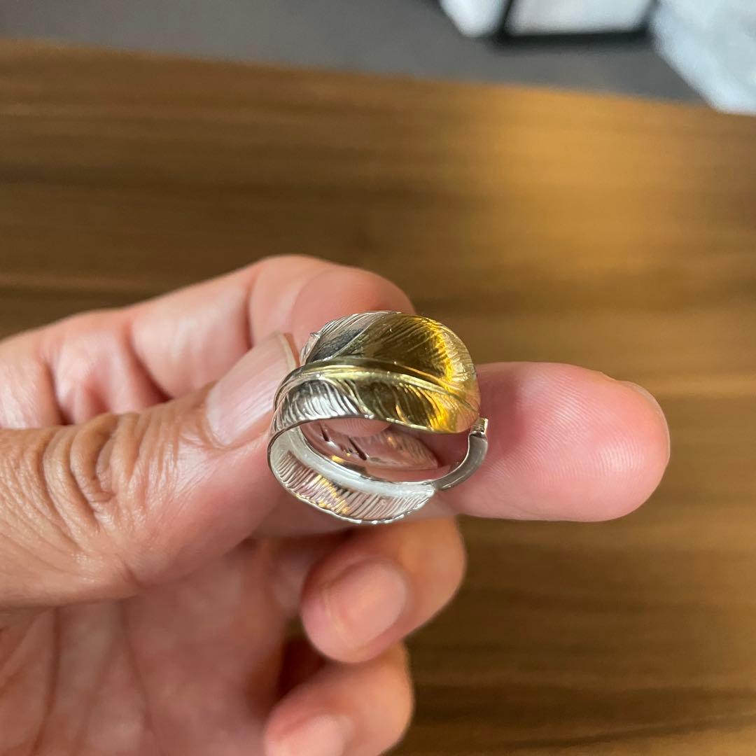 先金 フェザー リング 指輪 アクセサリー ハンドメイド キムタク着