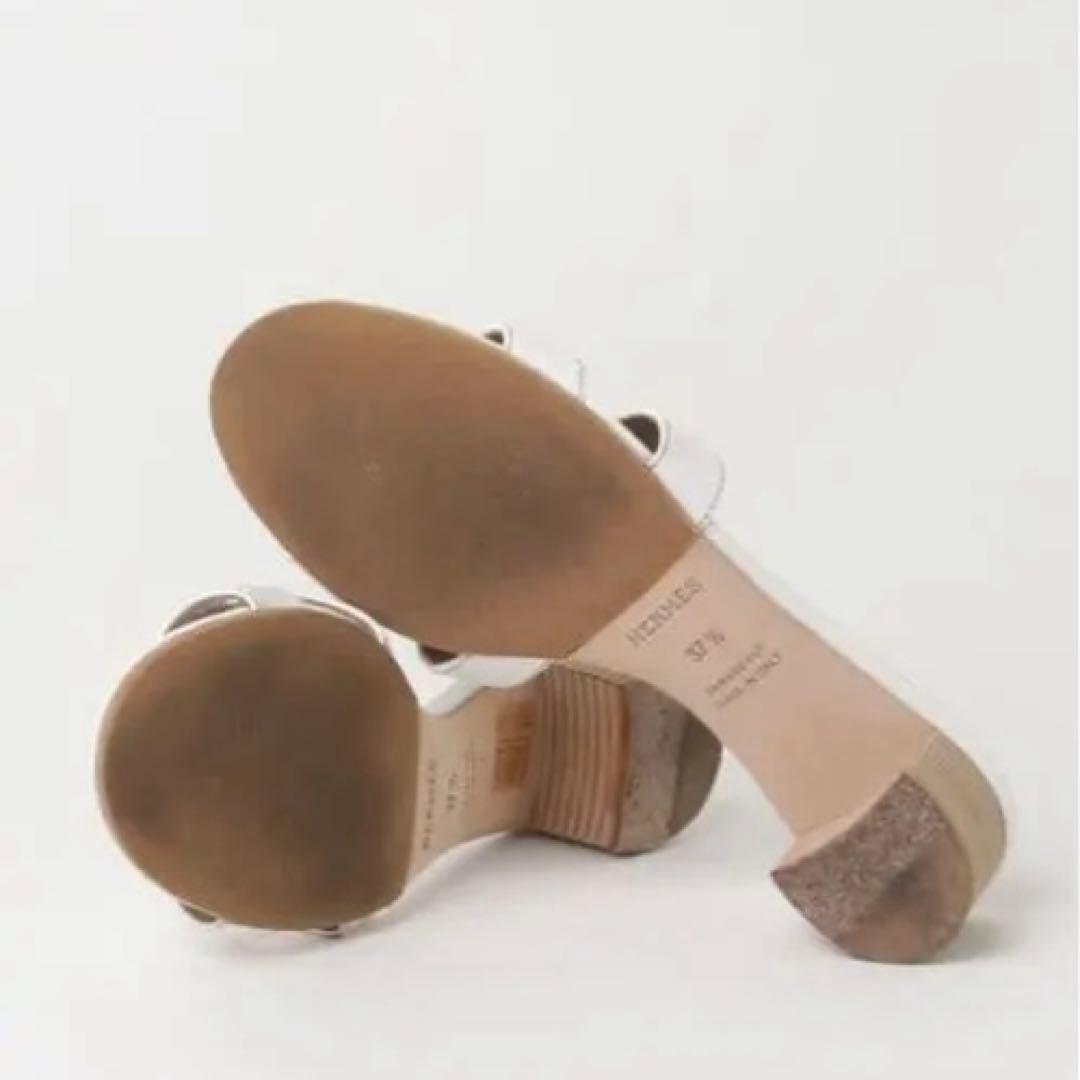HERMES オアジス　ホワイト　 37 1/2 23.5