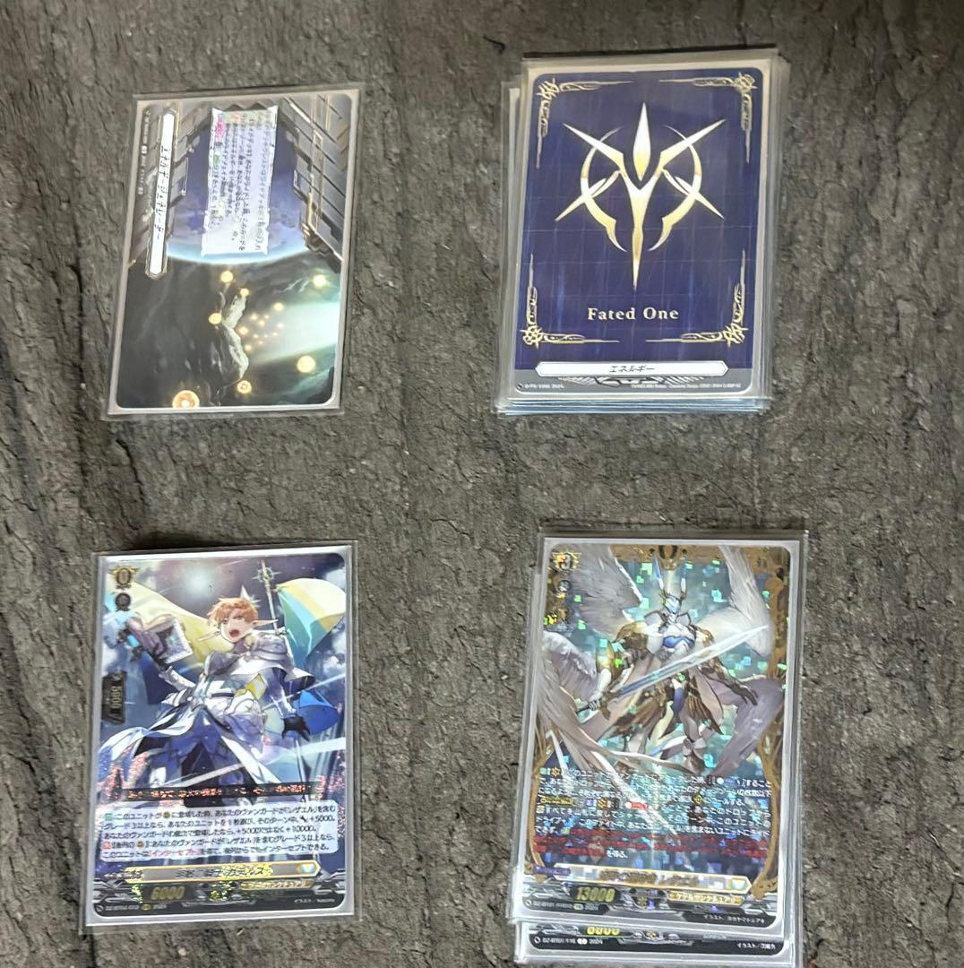 レザエル デッキパーツ　他パーツ、エネルギー、スリーブ付き　運命者の紋章