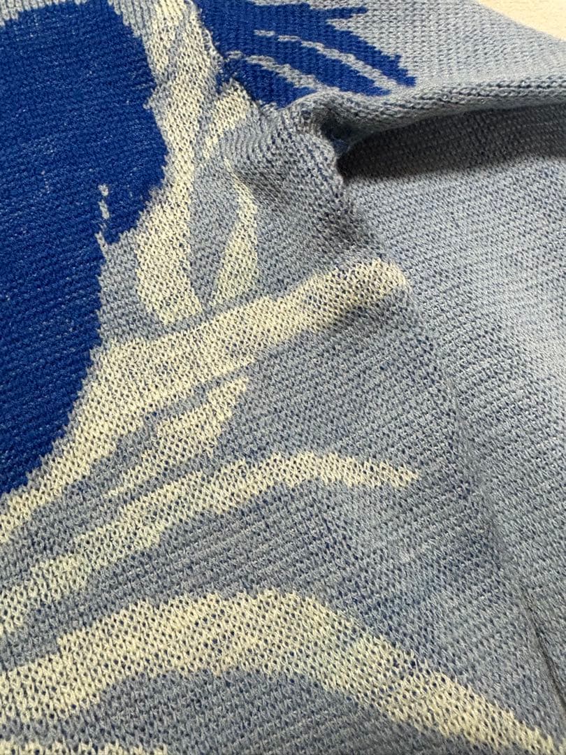 無*ー様 50s ジャガードニット　パンサー　オンブック　青　スペシャル