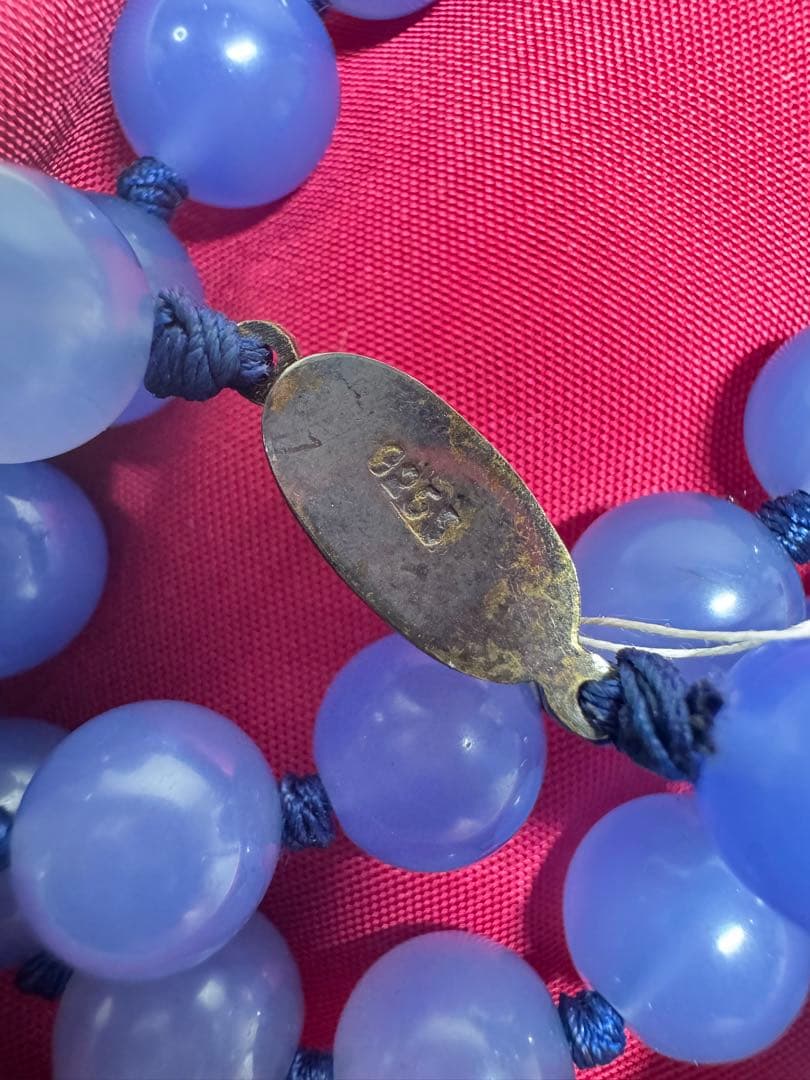 中国 紫瑪瑙ネックレス 粒約8.7mm