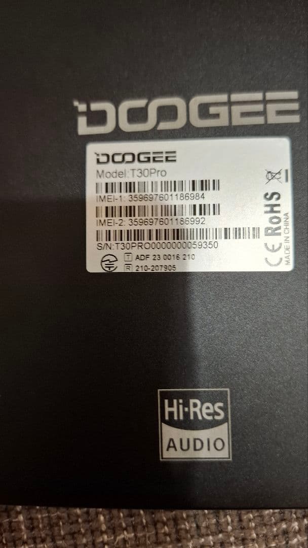 Androidタブレット本体 DOOGEE T30 PRO