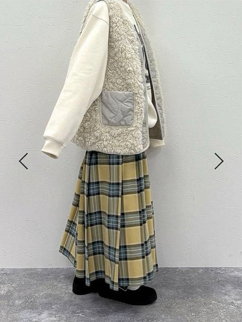 【美品】niko and... アソートファーベスト アイボリー L 完売品