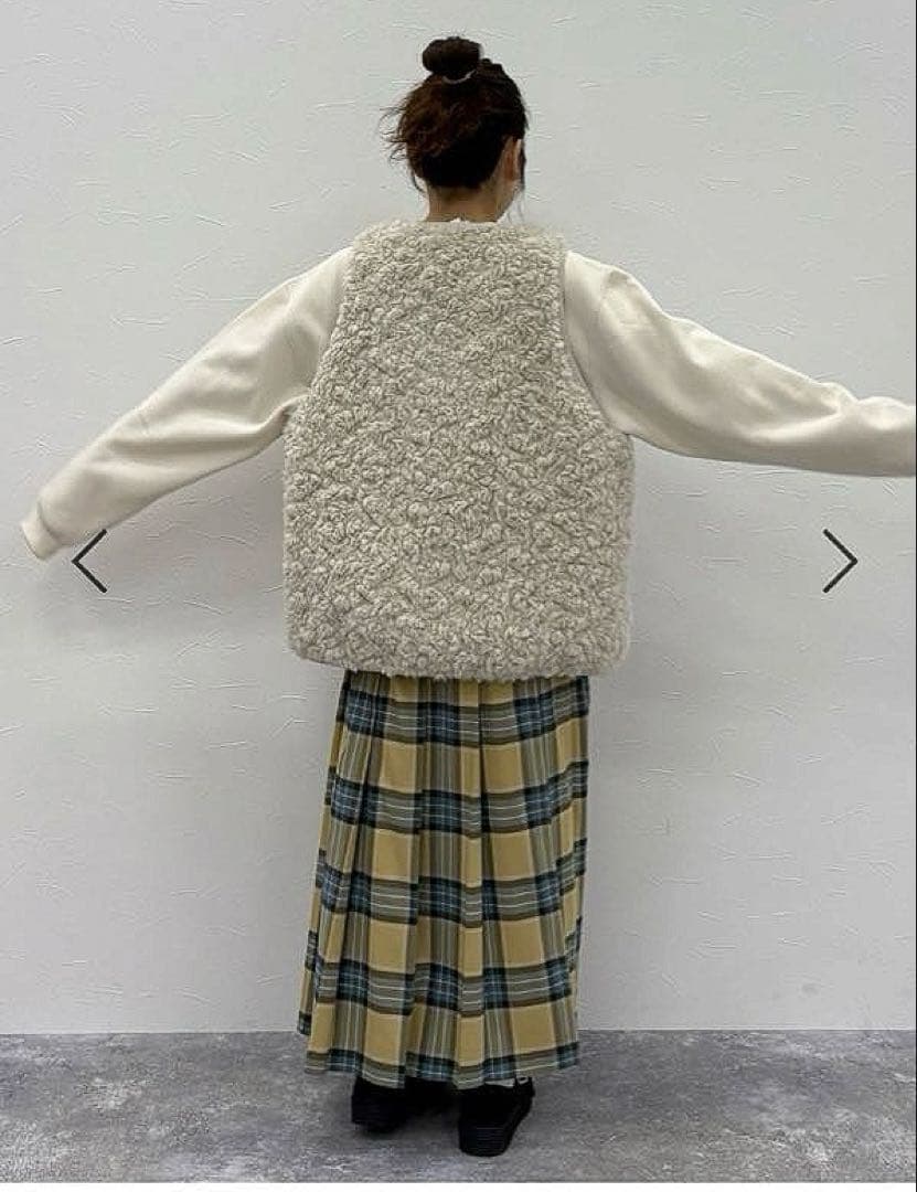 【美品】niko and... アソートファーベスト アイボリー L 完売品