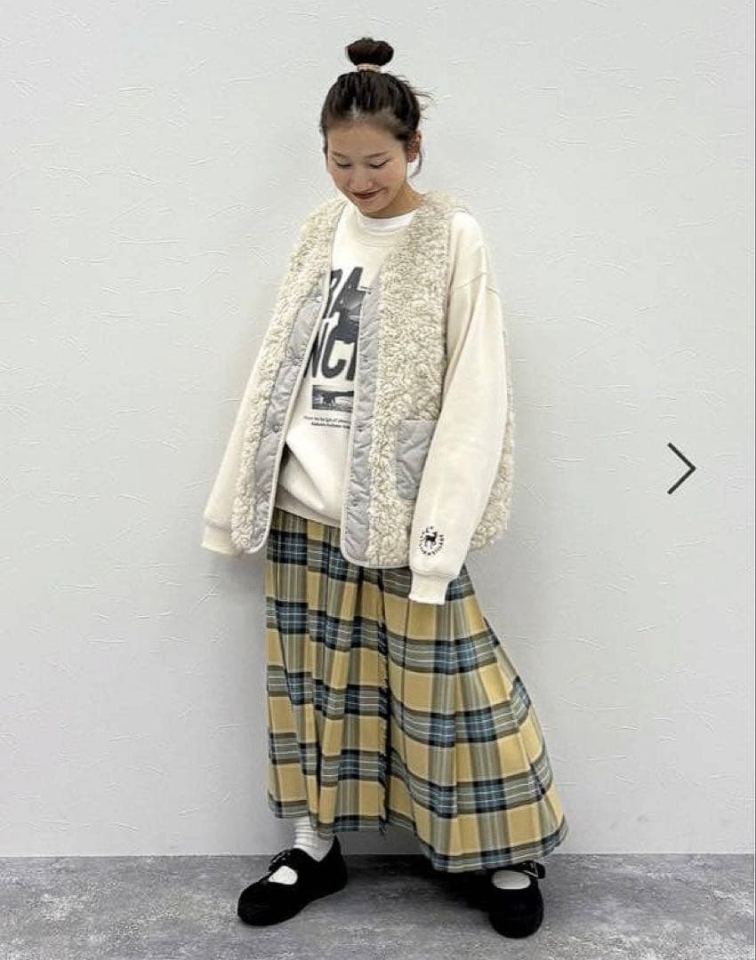 【美品】niko and... アソートファーベスト アイボリー L 完売品