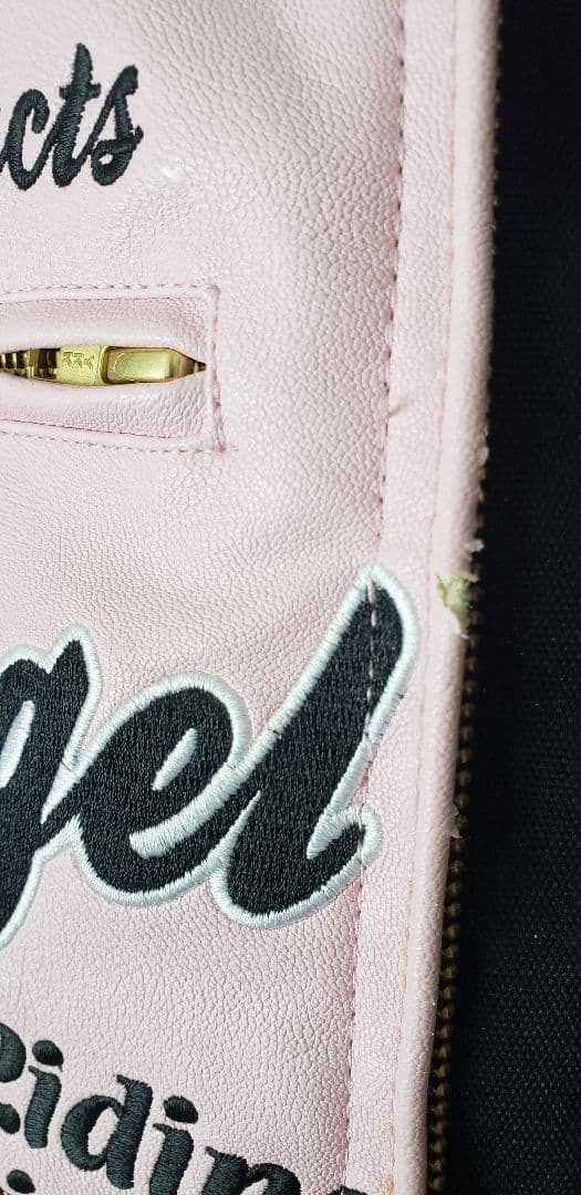 Angel Hearts ライダースジャケット ピンク/ブラック