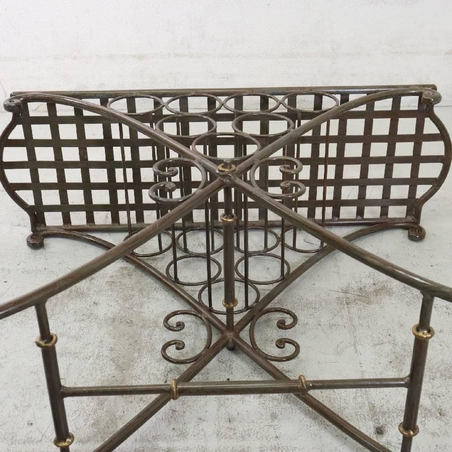 アンティーク調 アイアン サイドテーブル ワインラック ボトルホルダー