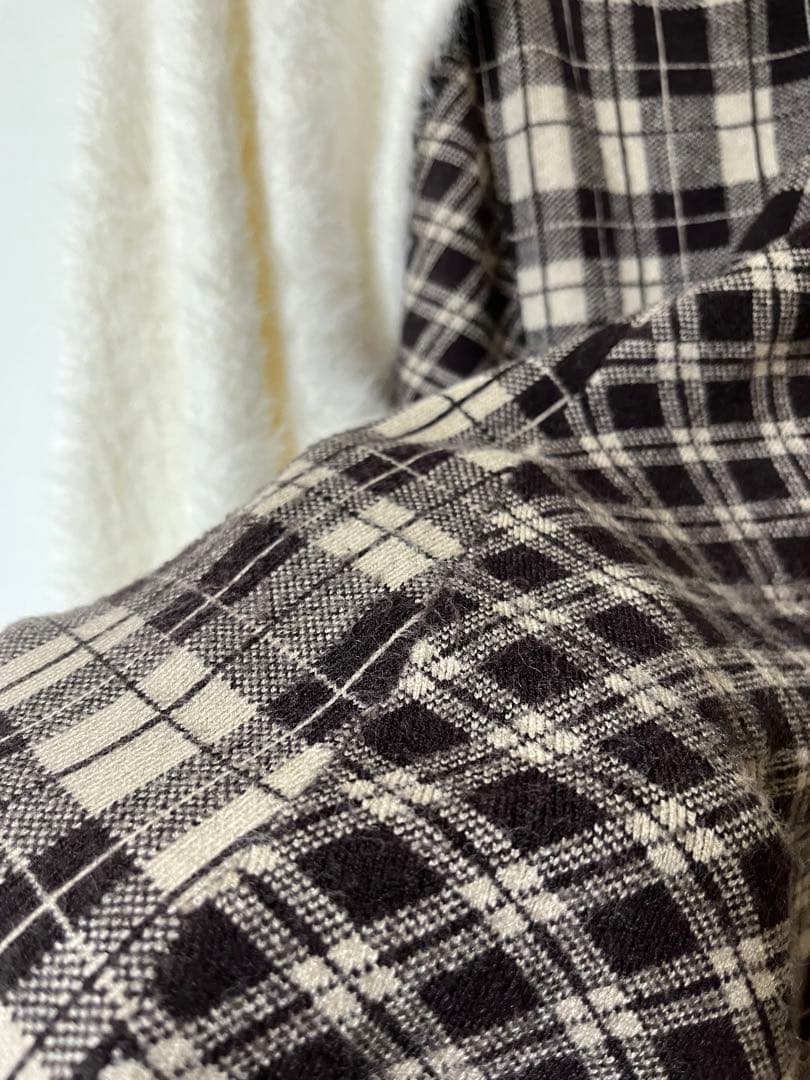 【最終値下げ】LIP SERVICE フェザーチェックアンサンブルワンピース