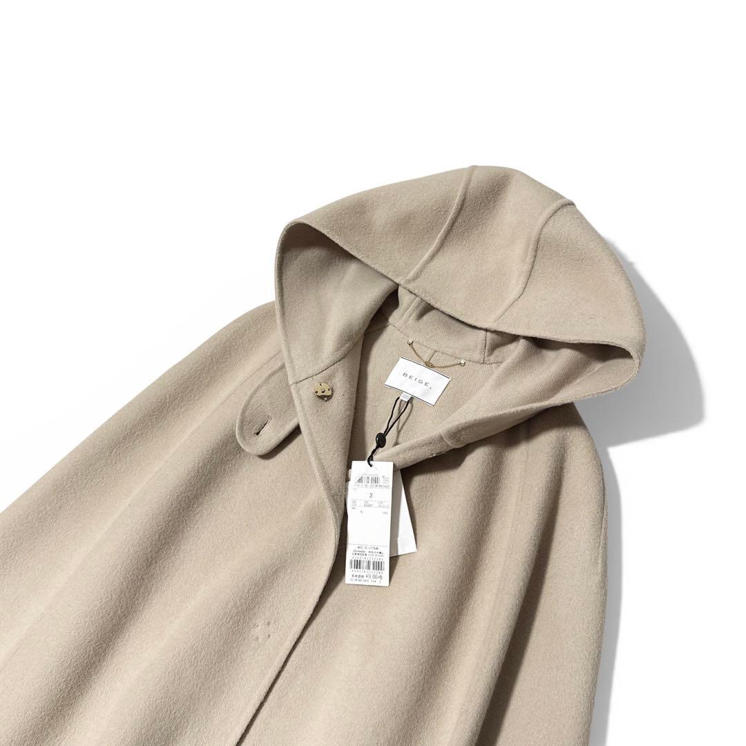 新品タグ付き✨️定価8.6万　BEIGE，ベイジ　ケープ リバーコート　ベージュ