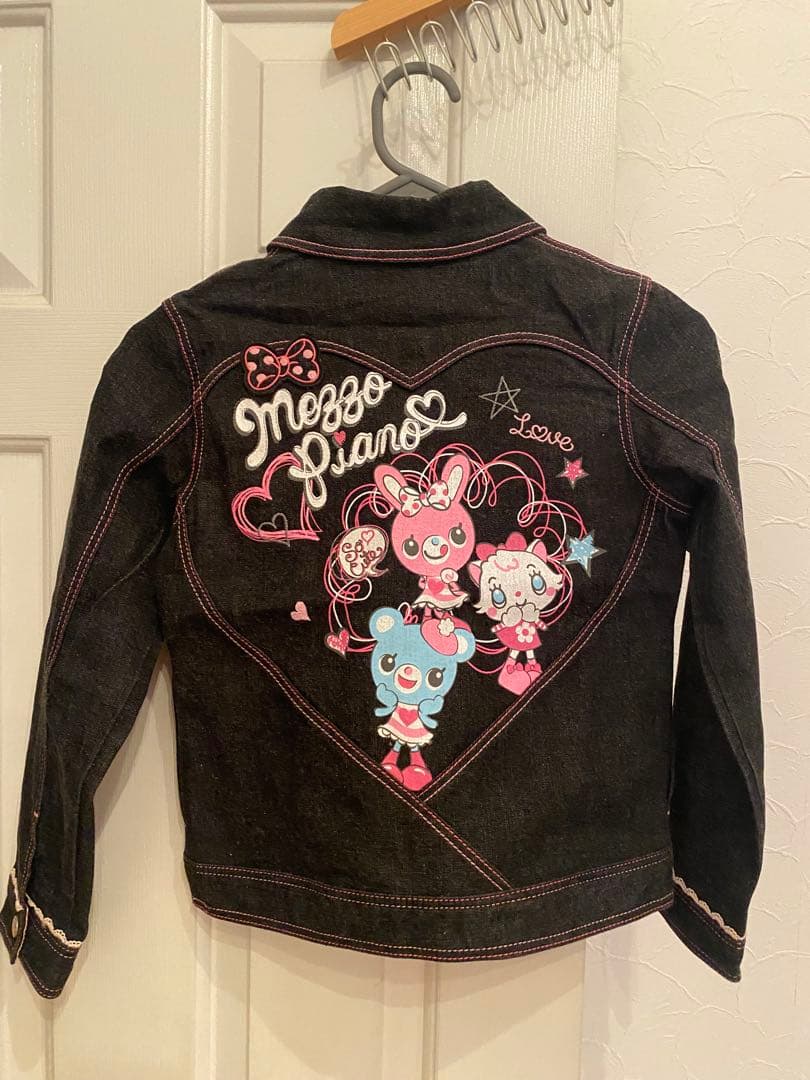 メゾピアノ 黒デニム セットアップ 140cm