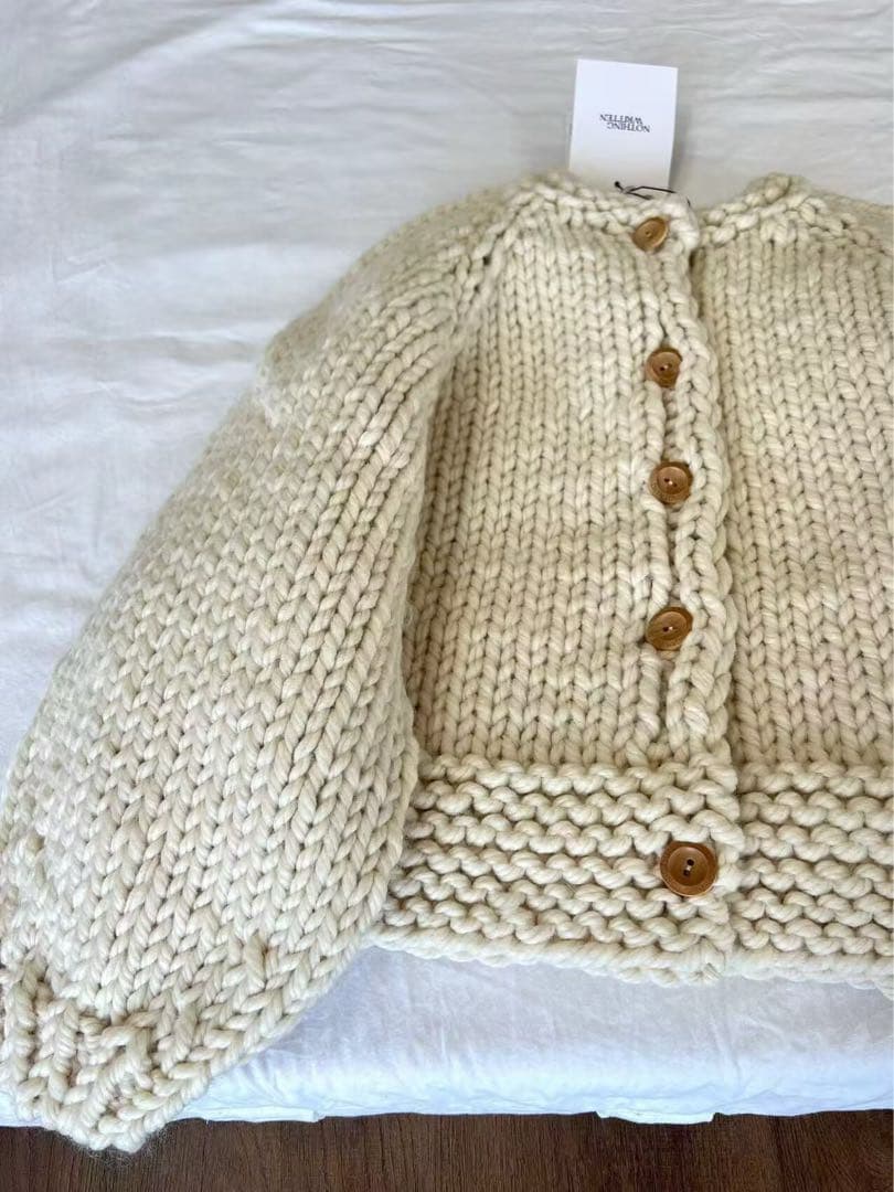 nothing written ウール 手編み カーディガン