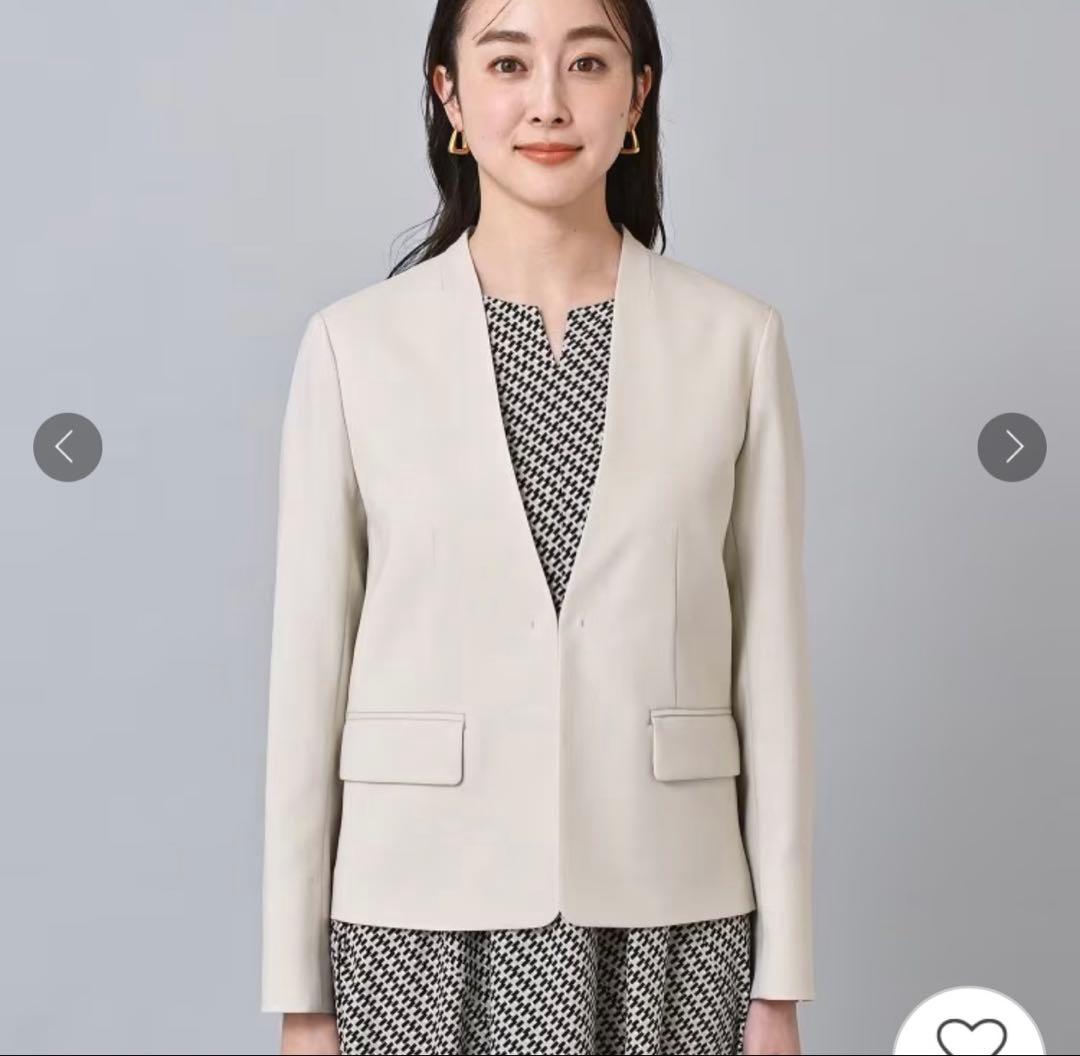 新品　アンタイトル　スカート スーツ　ライトグレー系orライトベージュ系　XS