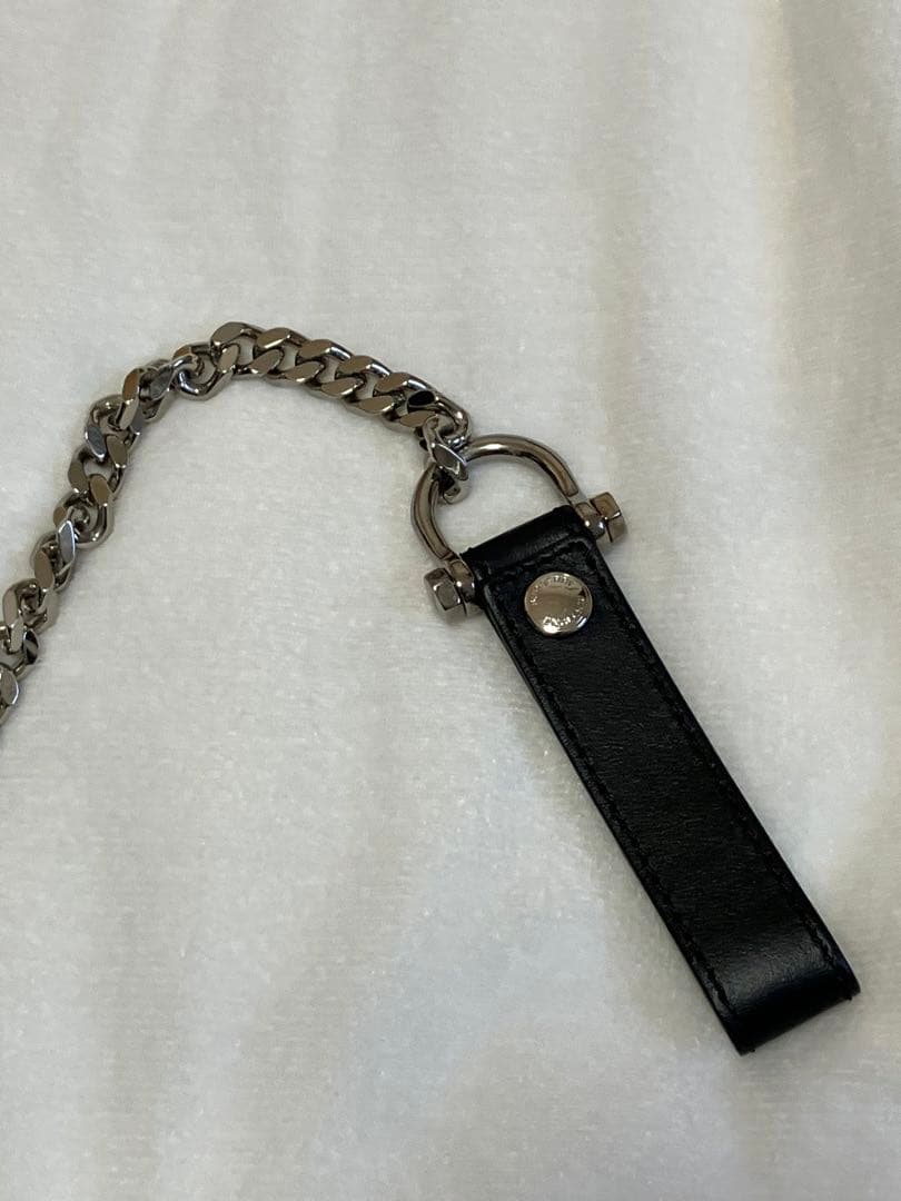 BURBERRY ウォレットチェーン 黒 ブラック レザー ロゴ バーバリー