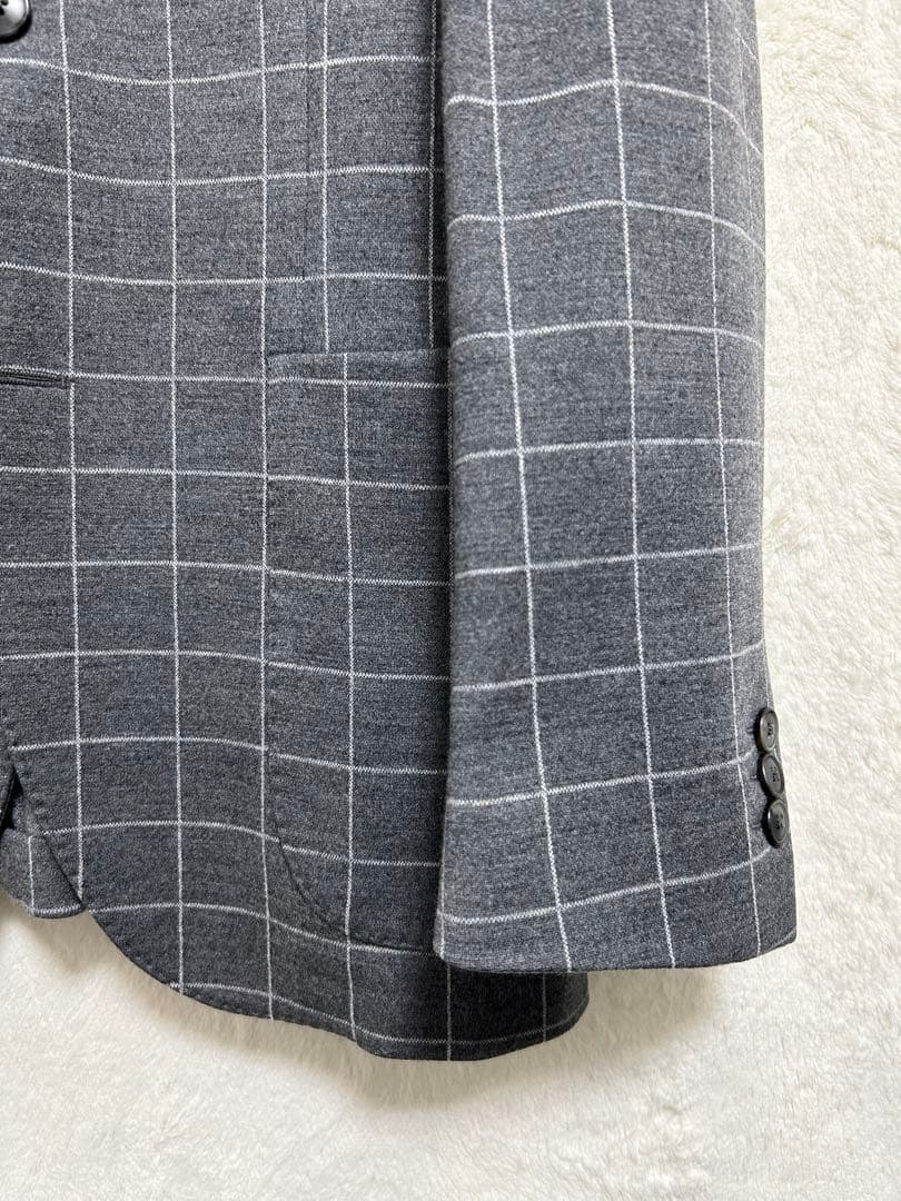 【極美品】秋冬物 BOGLIOLI ジャージ素材 ジャケット 46 M グレー