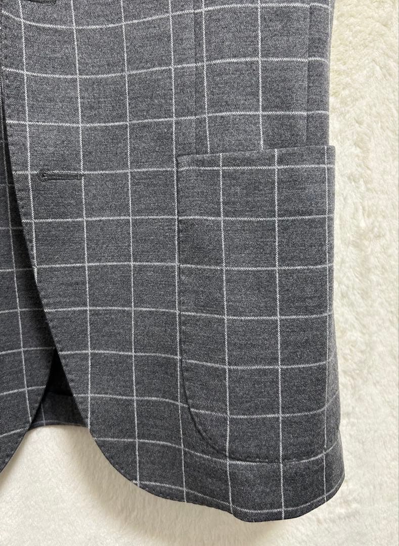 【極美品】秋冬物 BOGLIOLI ジャージ素材 ジャケット 46 M グレー