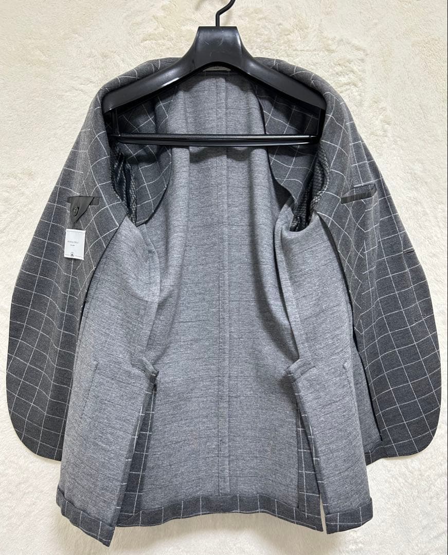 【極美品】秋冬物 BOGLIOLI ジャージ素材 ジャケット 46 M グレー