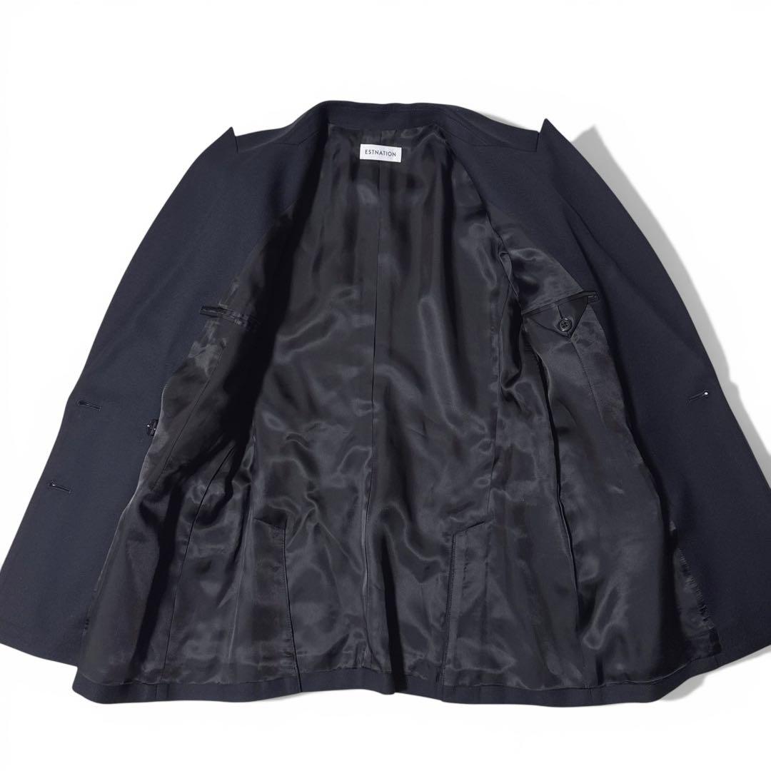 極美品✨️25AW　エストネーション　Super140　ダブルジャケット　濃紺