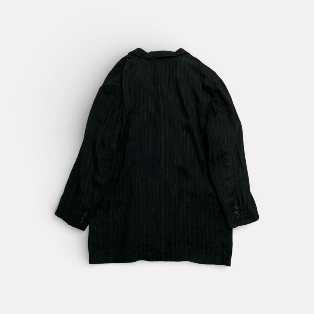 00aw コムデギャルソンオム　ストライプ裏地柄ジャケット　S 田中啓一