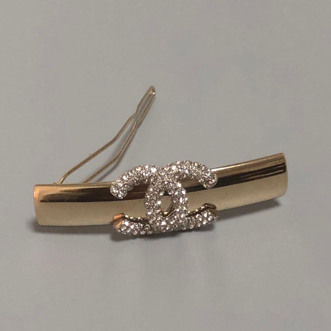 値下げ‼️シャネル ココマーク バレッタ ヘアアクセサリー ラインストーン