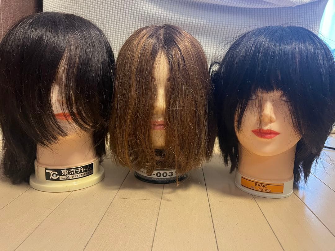 美容師国家試験　練習用　カットウィッグ　新品未使用　プラスおまけウィッグ付き
