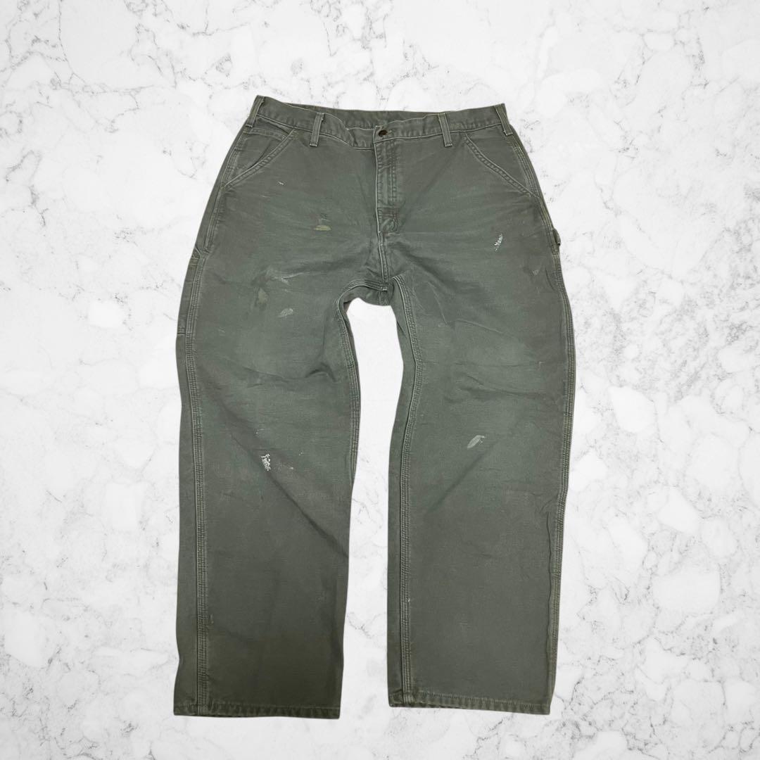 た*ち様 carhartt ダッグ　ペインターパンツ　チェックフランネル　モスグ