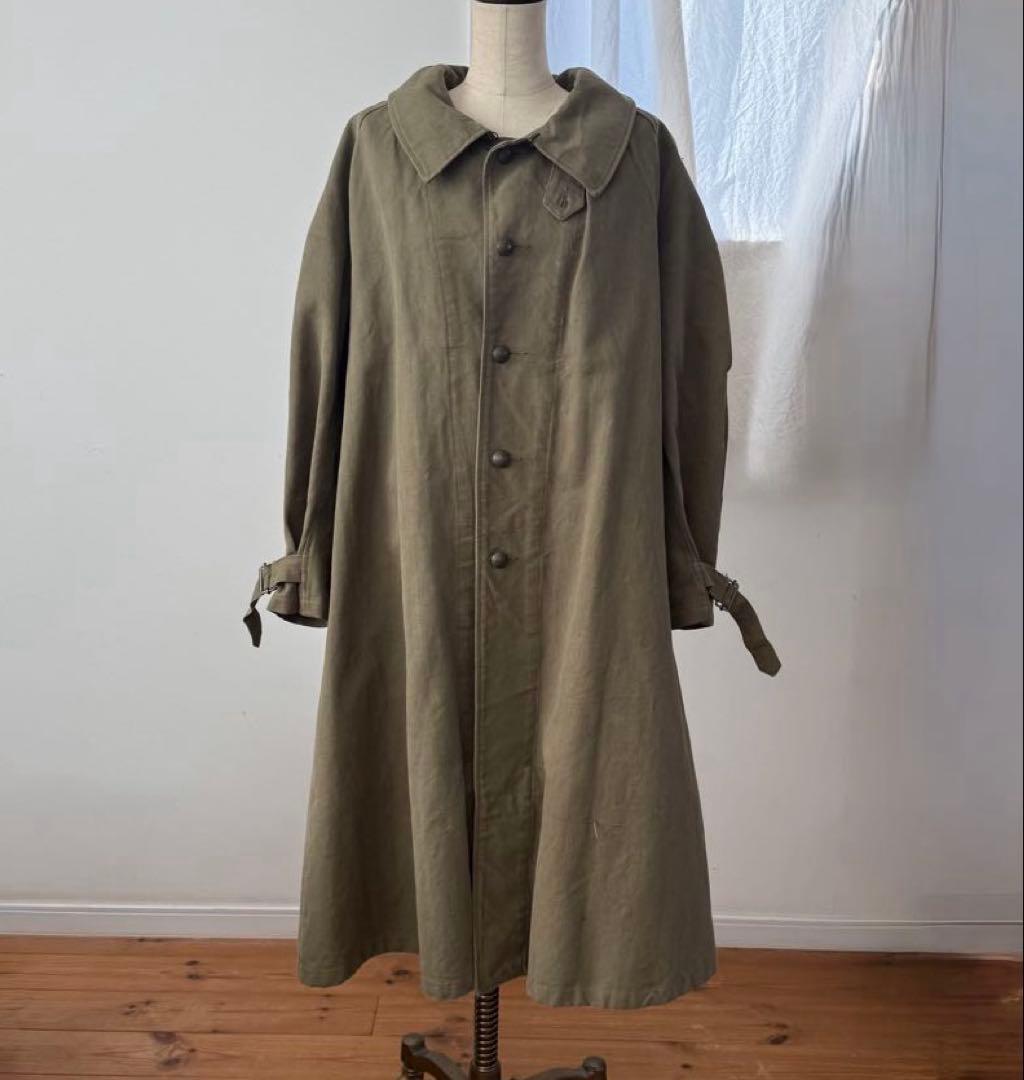 フランス軍 モーターサイクルコート 50s-60s ヴィンテージ カーキ