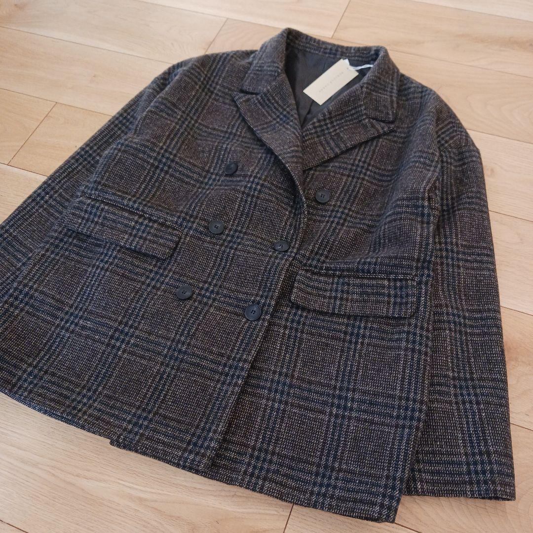 Bonjour Sagan チェックダブルジャケット