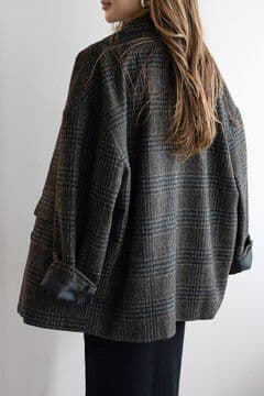 Bonjour Sagan チェックダブルジャケット