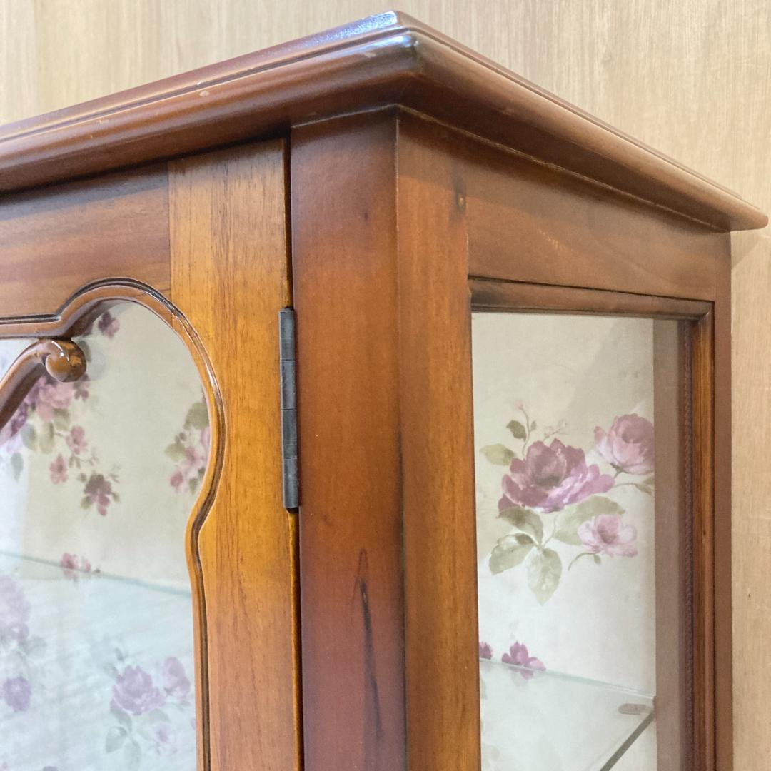 アンティーク調　キャビネット　飾り棚　サイドボード　クラシカル　マホガニー