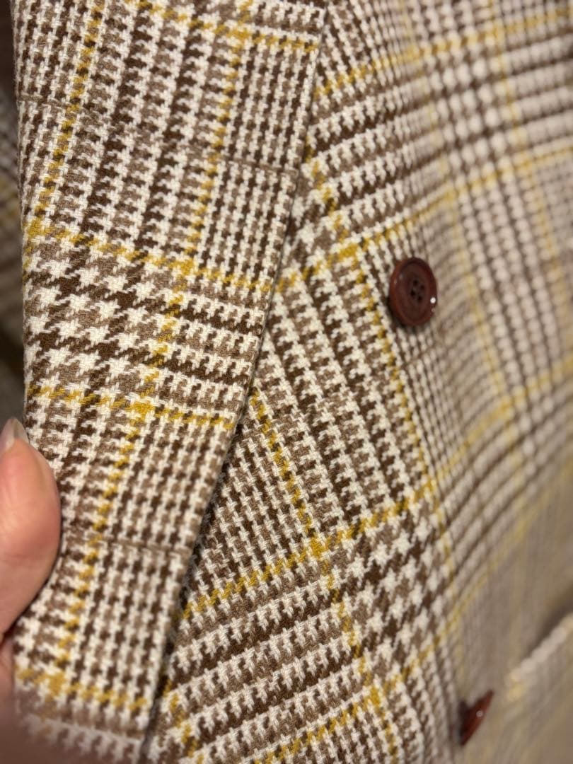 【未使用級✨】ドゥロワー　ジレ　ベスト　ダブルボタン　カシミヤ　ウール　チェック