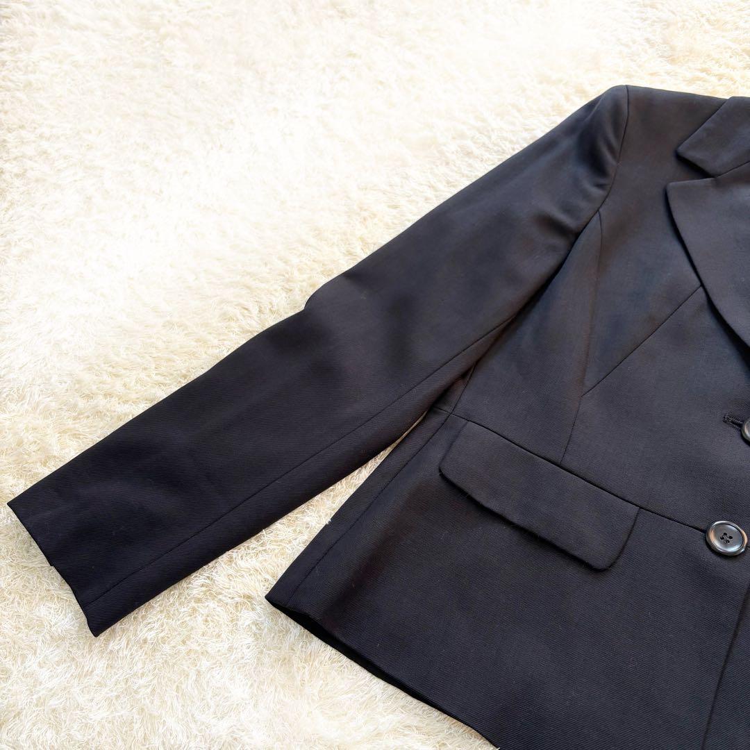 【美品】マックスマーラ　ウールシングルテーラードジャケット　ブラック　黒　40