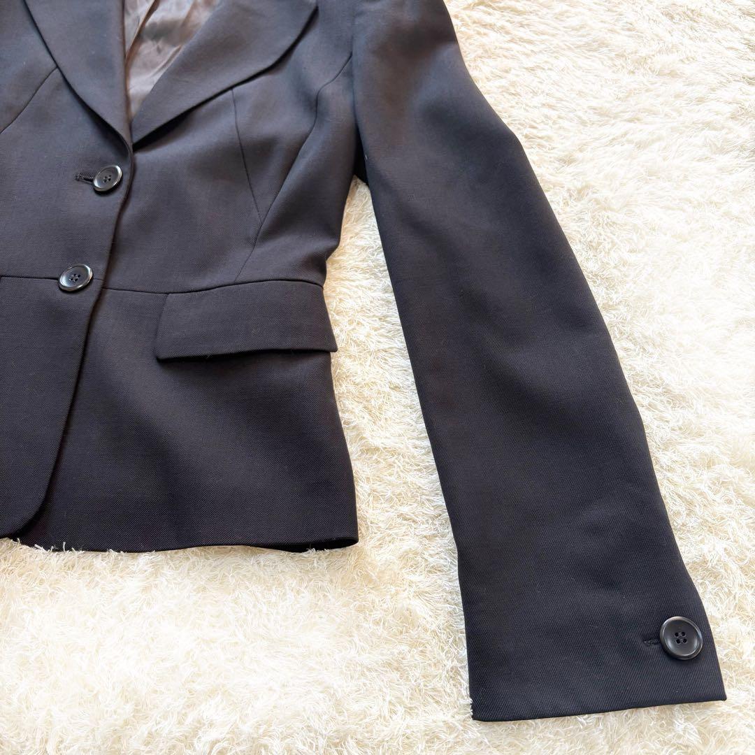 【美品】マックスマーラ　ウールシングルテーラードジャケット　ブラック　黒　40