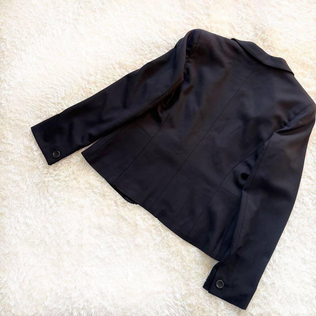 【美品】マックスマーラ　ウールシングルテーラードジャケット　ブラック　黒　40
