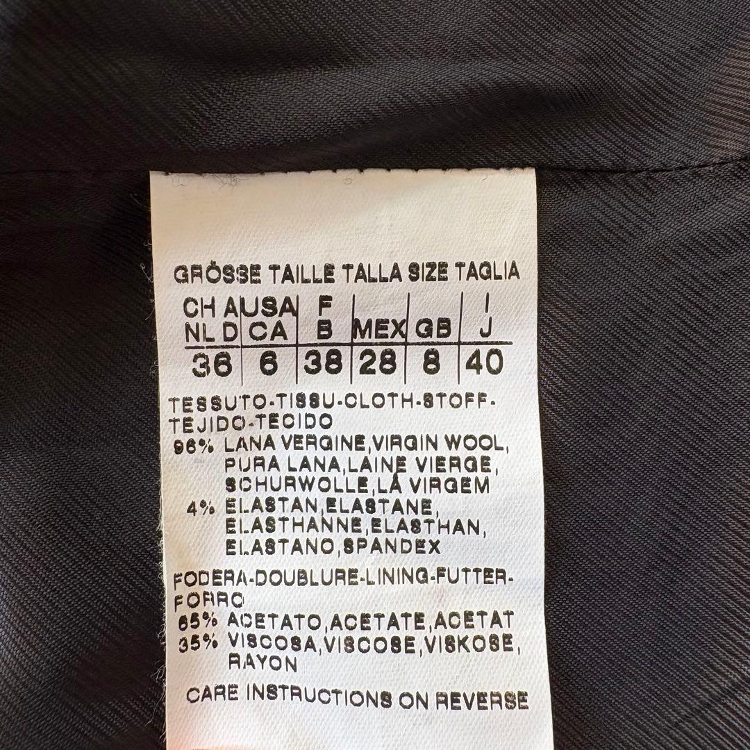 【美品】マックスマーラ　ウールシングルテーラードジャケット　ブラック　黒　40