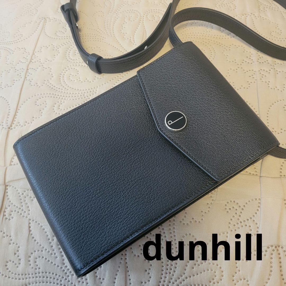 未使用　ダンヒル ショルダーバッグ レザー ロゴデザイン ボディバッグ ブラック