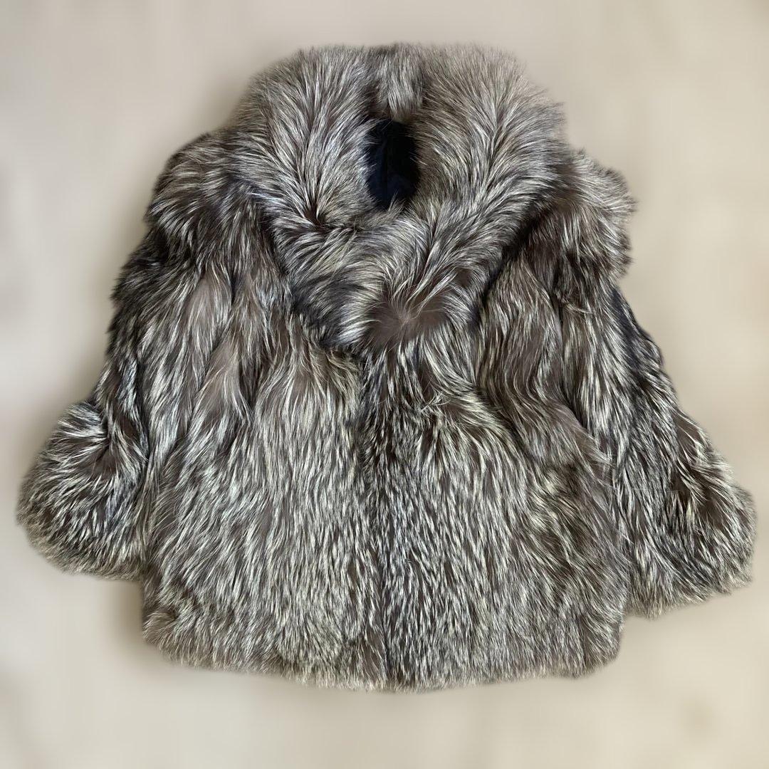 シルバーフォックス ハーフコート 毛皮 11号