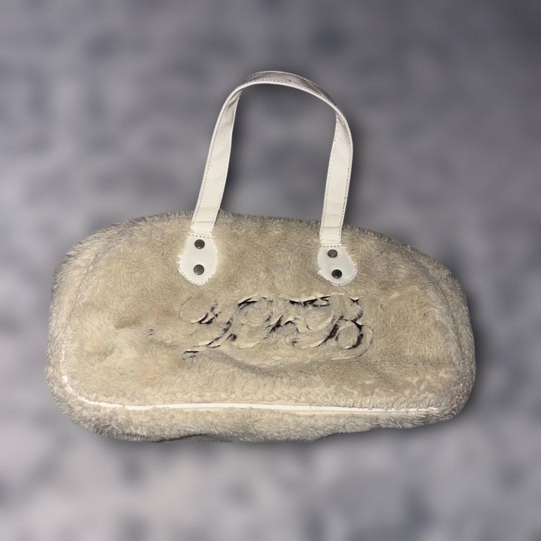 AFB ボストンバッグ ファー ベージュ