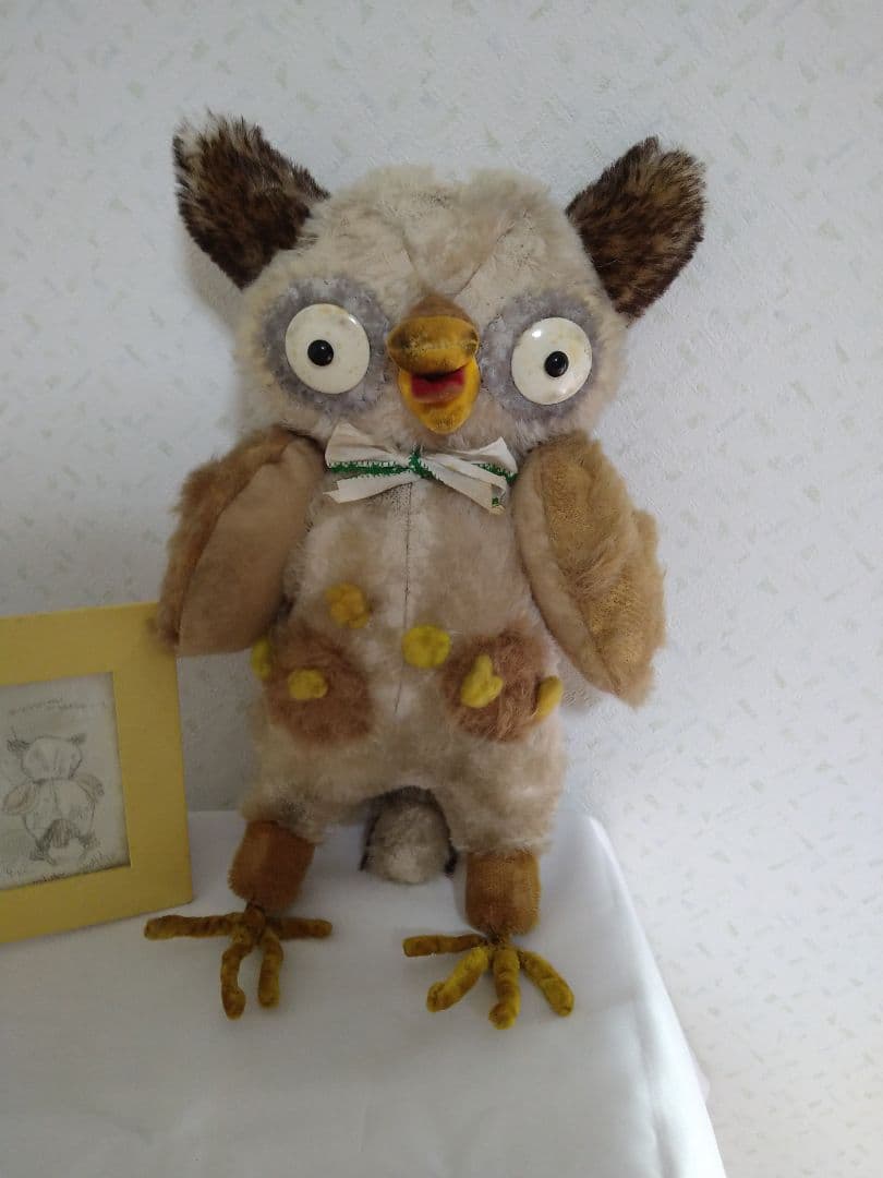 専用　加藤日砂　直筆サイン入り 直筆絵画　大きなふくろう